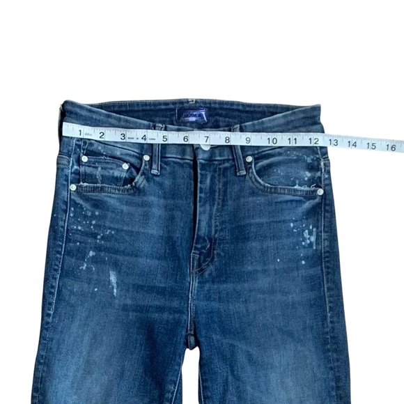 Mother Jeans High Waisted Looker, size 24, Loud is How I Love You Skinny Raw Hem - Picture 6 of 9
